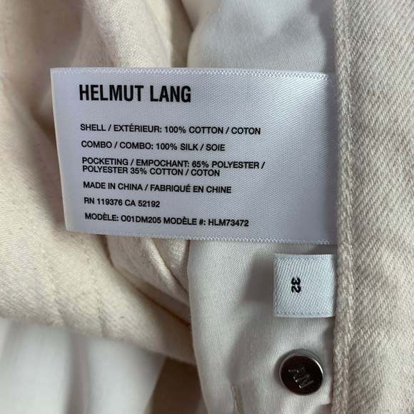 HELMUT LANG White Multi-Color Patchwork Cotton Silk Zip Fly Jeans - Picture 4 of 5